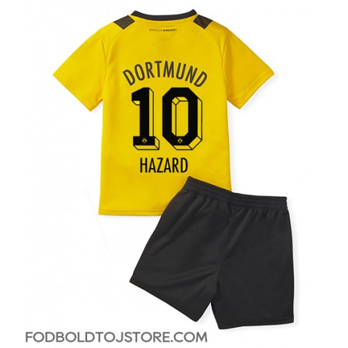 Borussia Dortmund Thorgan Hazard #10 Hjemmebanesæt Børn 2022-23 Kortærmet (+ Korte bukser)